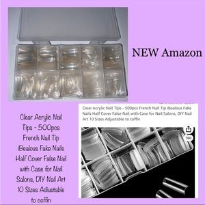 NEW Clear‎ Acrylic Nail Tips
